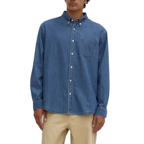 Assembly Label Cole Denim Long Sleeve Shirt Washed Blue